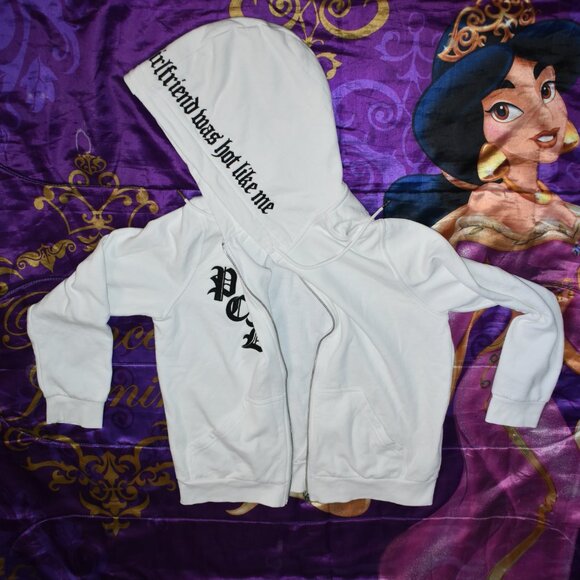 PUSSYCAT DOLLS DON'T CHA WISH HOT LIKE ME HOODIE size S Small DAMAGED ZIP ZIPPER - Picture 12 of 15